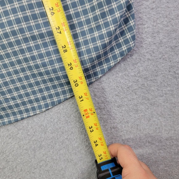 Howler Bros Shirt Mens Large Blue Plaid Long Sleeve Button Front Fishing Hiking - Picture 6 of 10